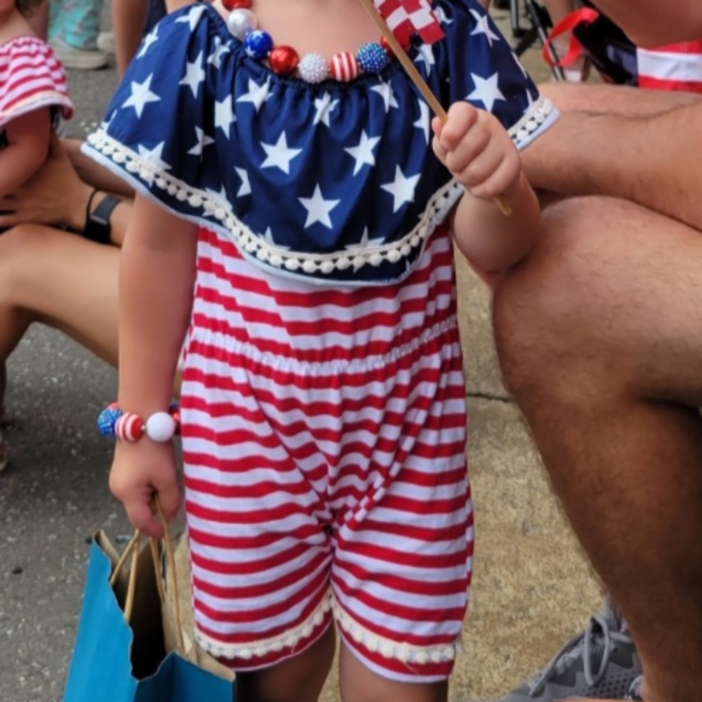 Red white and blue 4th of July outfit